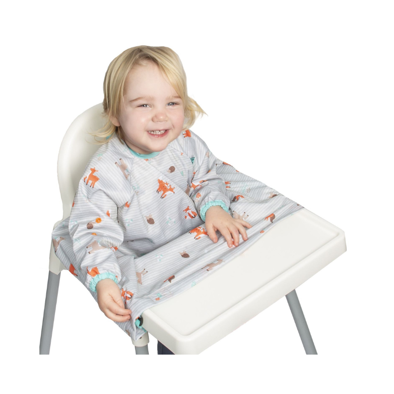 Bibado High Chair Long Sleeve Cover-all Bib - Woodland Friends